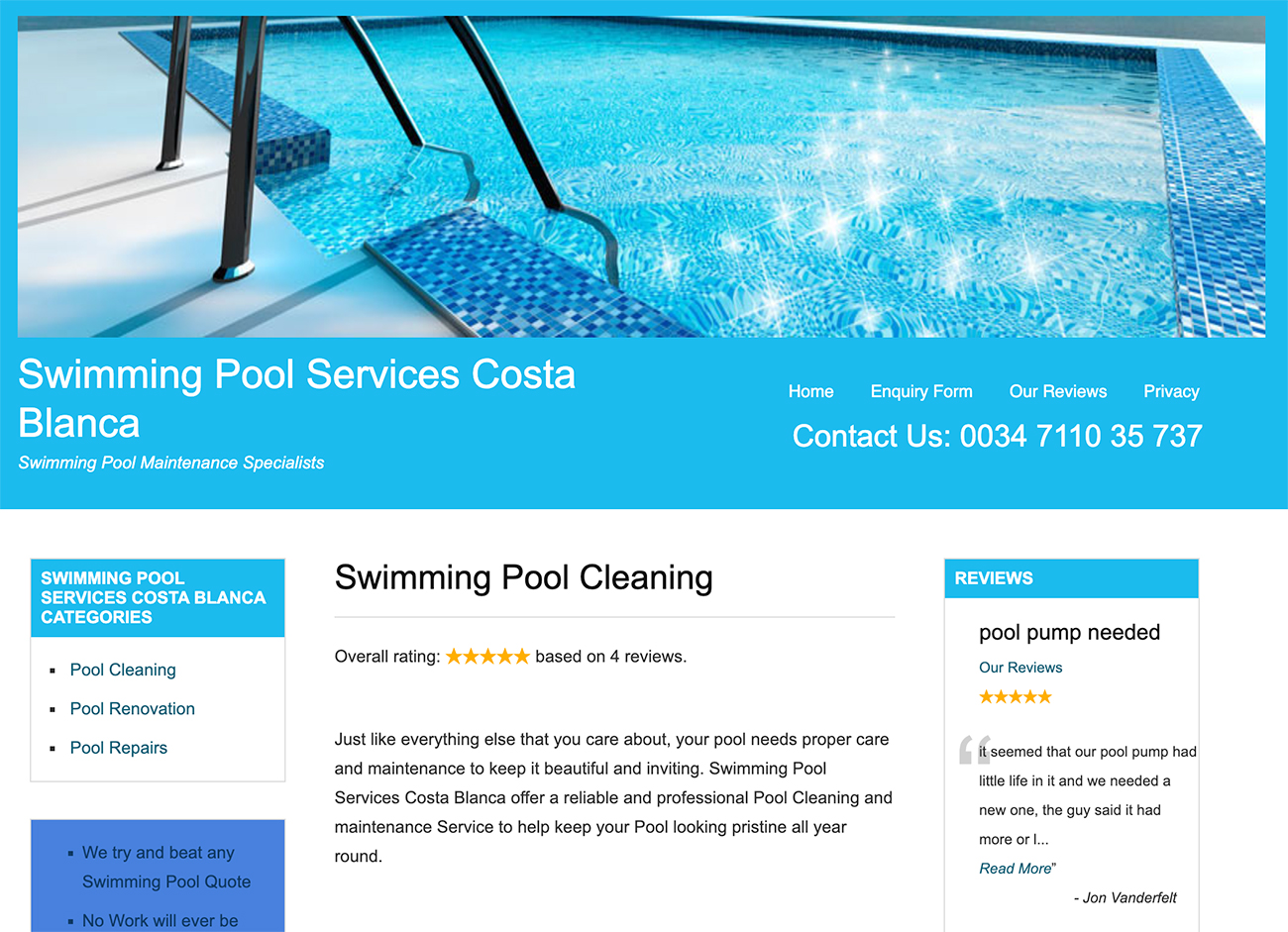 Swimming Pool Services